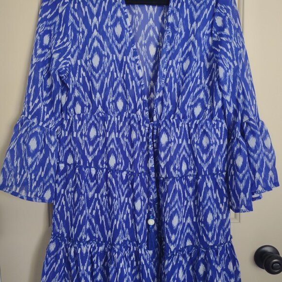 Womens Swimsuit CoverUp Blue-Lavender Color Size Med by blue island - Picture 1 of 7